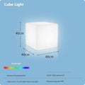 Waterproof LED cube stool light in modern square design for outdoor seating and lighting