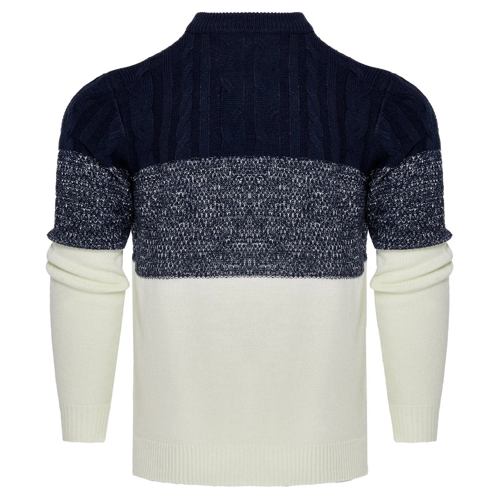 Men's knitted pullover sweater in various sizes for winter wear