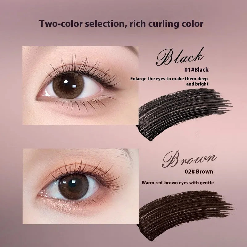 Long curling setting mascara in black and brown colour options
