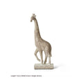 Wood colour European style giraffe resin ornament measuring 11cm high for home decoration