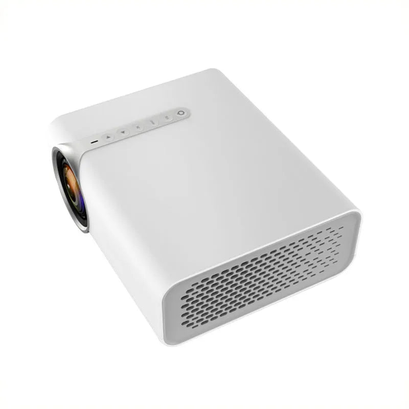 YG530 mini mobile phone projector in black or white with LED lens and wireless connectivity