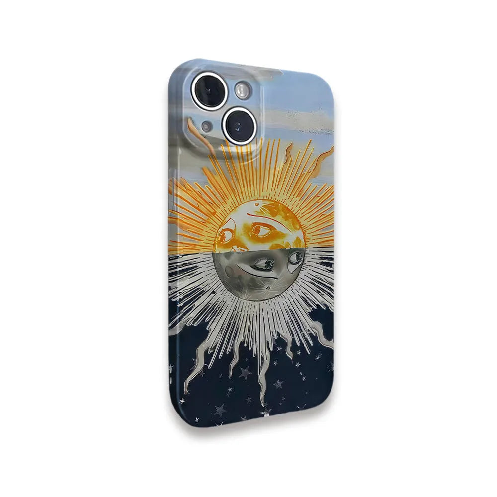 Day and Night Sun Sunshine magnetic two-in-one Feilin phone case for Apple iPhone 15 16 series with heat dissipation