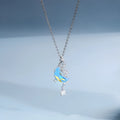 Moon Splash Star River copper necklace for women with blue or white colour star pendant and tassel detail on adjustable chain