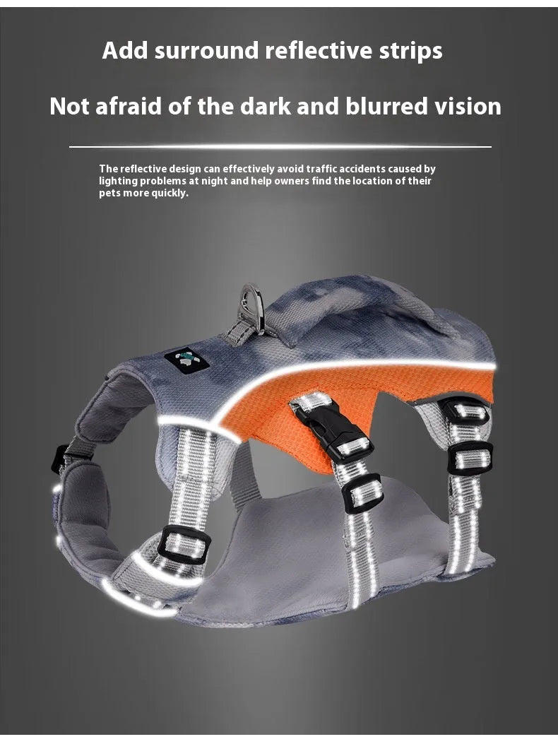 Reflective pet cooling clothes chest strap available in multiple colours with adjustable sizing options