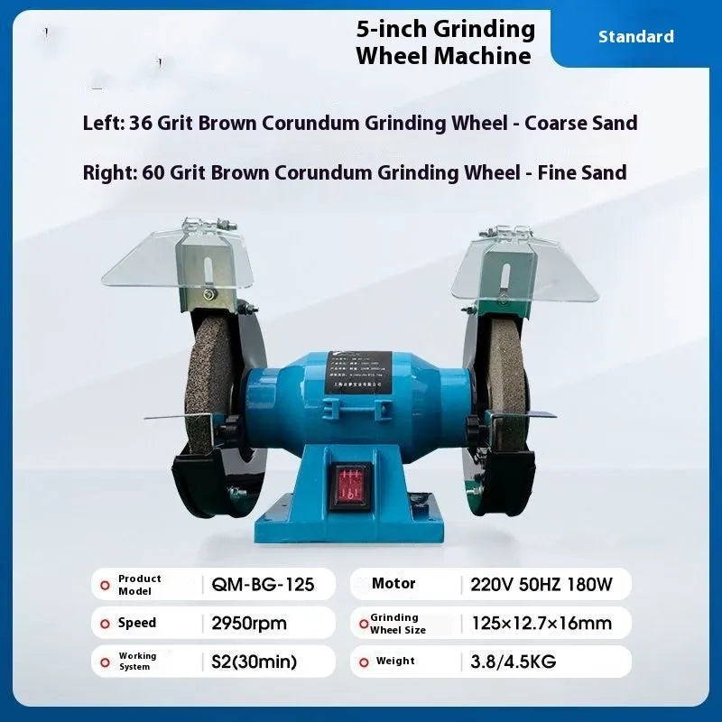 5-inch metal desktop grinding machine for sharpening knives on a workbench