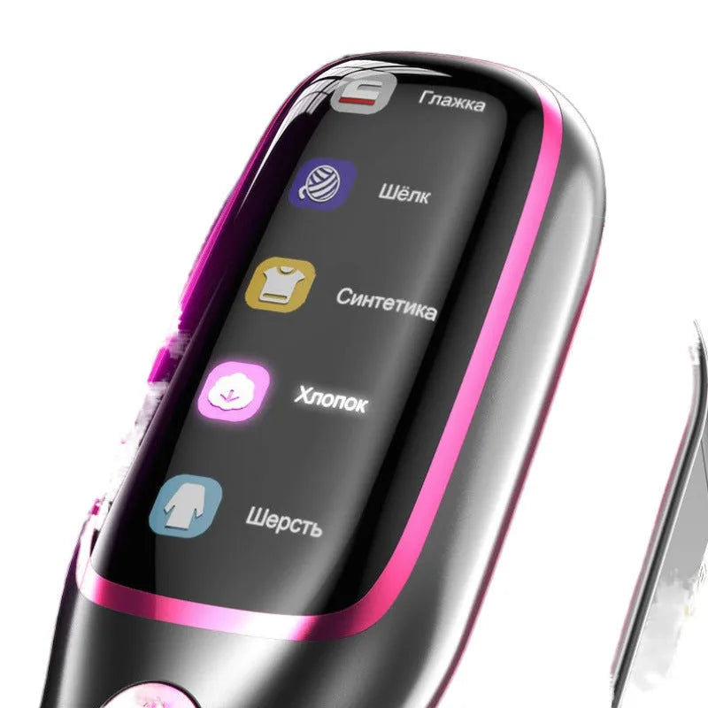 Purple handheld folding steam iron 1200W garment steamer with UK plug