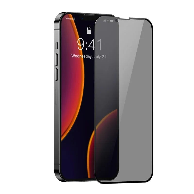 0.23mm non-broken edge full screen curved privacy tempered film for iPhone 5.4 inch model black