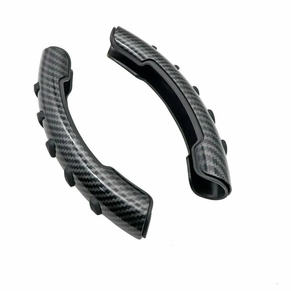 Carbon fibre black fibre steering wheel anti-slip sleeve showing 38cm diameter