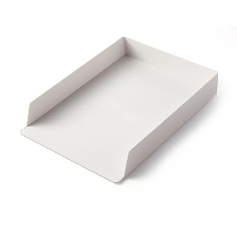 White PP plastic A4 document storage box with drawer style, three size options: small, medium and large