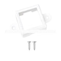 White plastic LED light protective lampshade bracket measuring 1.7cm by 6cm.