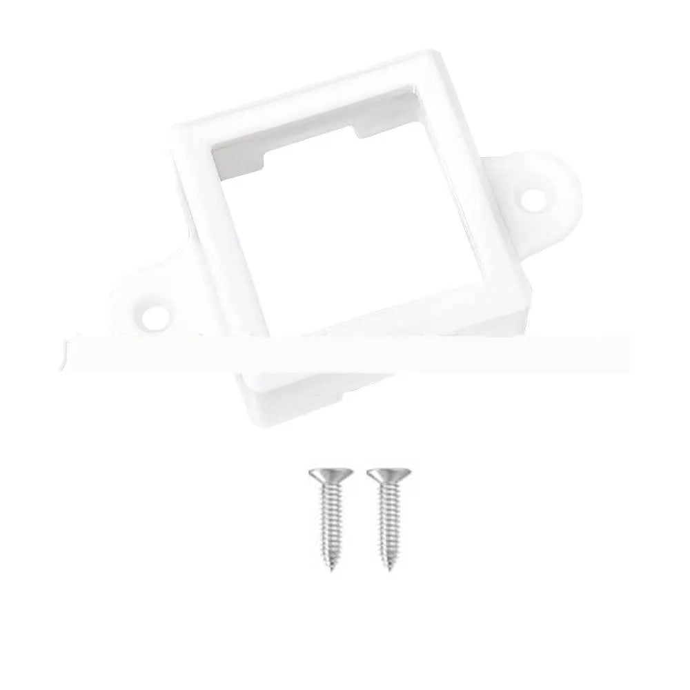 White plastic LED light protective lampshade bracket measuring 1.7cm by 6cm.