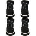 Dog cotton ski boots in four colours on a dog's paws for winter walking
