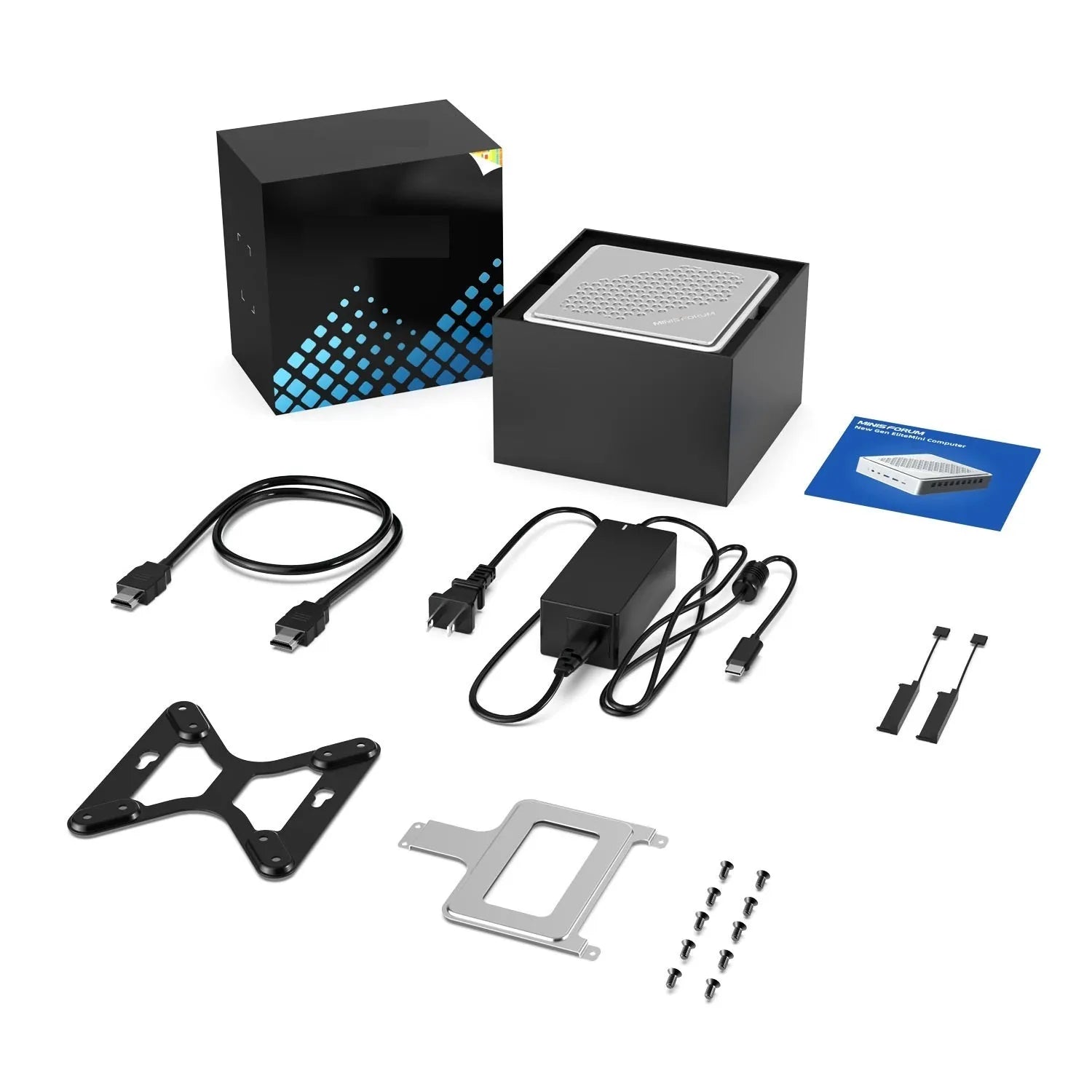MINISFORUM TH50 Mini PC silver with front ports including USB3.1 and Thunderbolt 4