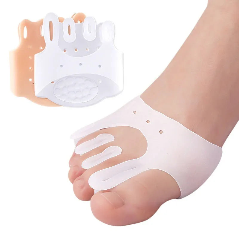 Hallux valgus split toe pad rectifier in SEBS material, skin color, average size