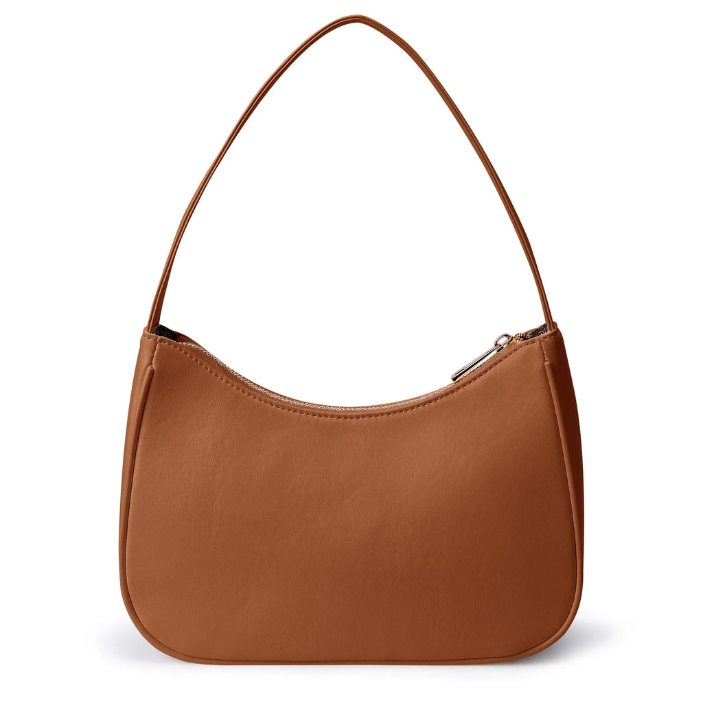 Waterproof PU leather shoulder bag in simple retro design showing colour options