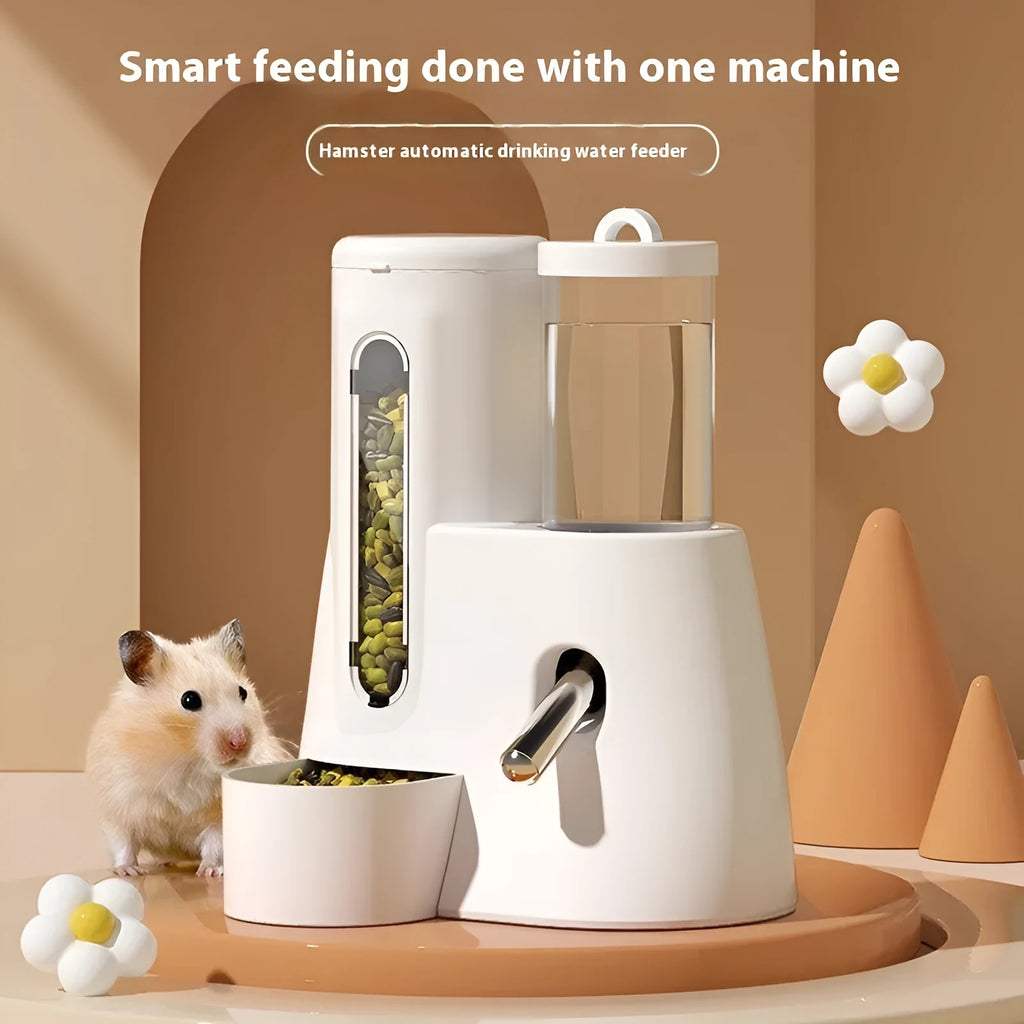 Hamster automatic drinking water feeder in blue colour with basin design for Djungarian hamsters