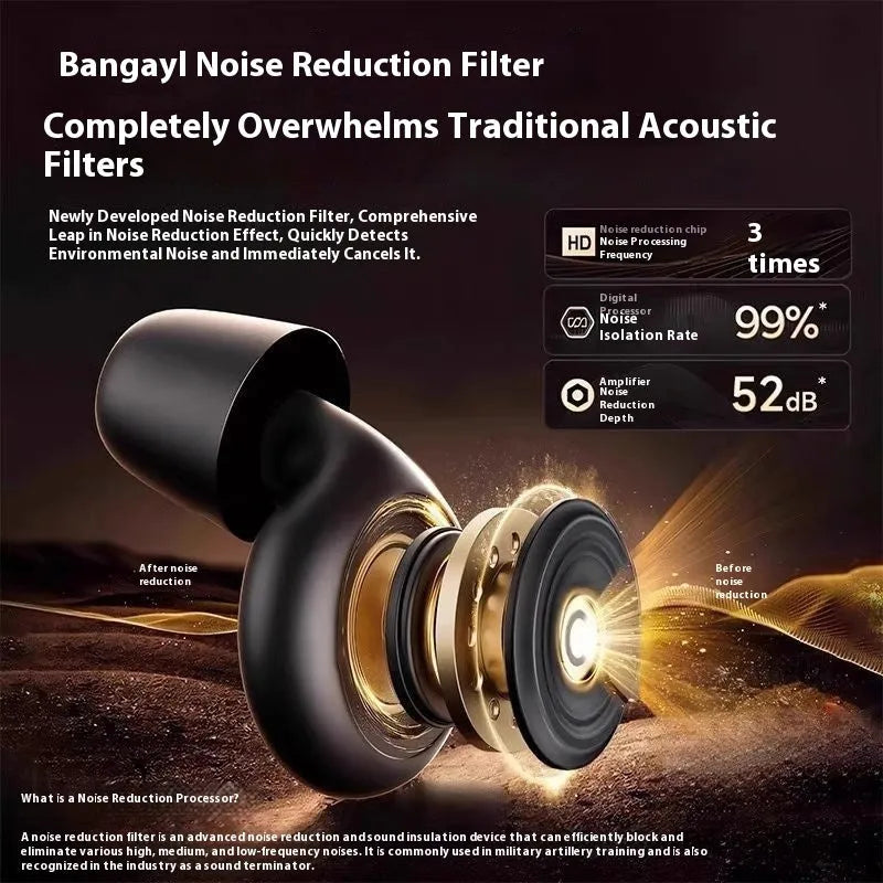Earplugs for sleep and noise reduction with ear cap storage bag in dark night black