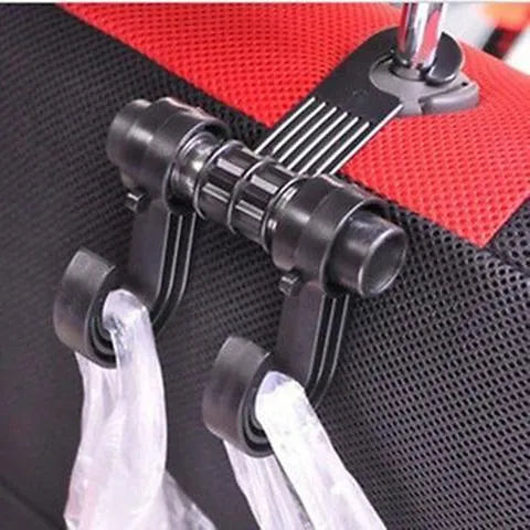 Polypropylene vehicle hanger 17x6x11cm hooking onto car seat for organising bags