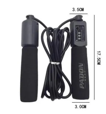 Adult fitness skipping rope with foam handles showing 3 metre PVC rope in multiple colour options