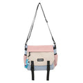 Large capacity nylon shoulder bag with contrast colour letter pattern, ultra-light casual women's bag in black letter style