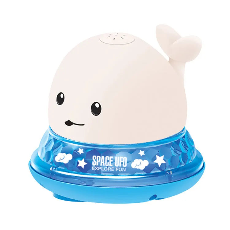 Automatic water induction whale bath toy spraying water with colourful LED lights
