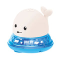 Automatic water induction whale bath toy spraying water with colourful LED lights