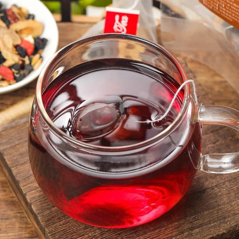 Ginseng black wolfberry tea with 40 individual 5g sachets totalling 200g