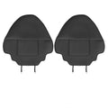 Black leather motorcycle rear seat anti kick pad protector showing full coverage design.