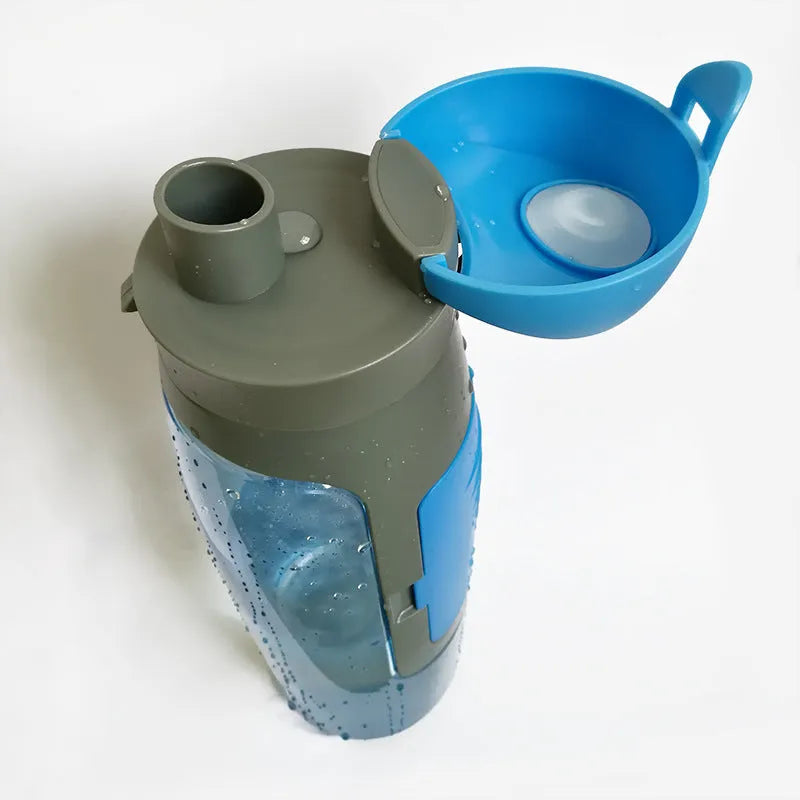 Black water bottle shape hidden safe with secret compartment on a white background