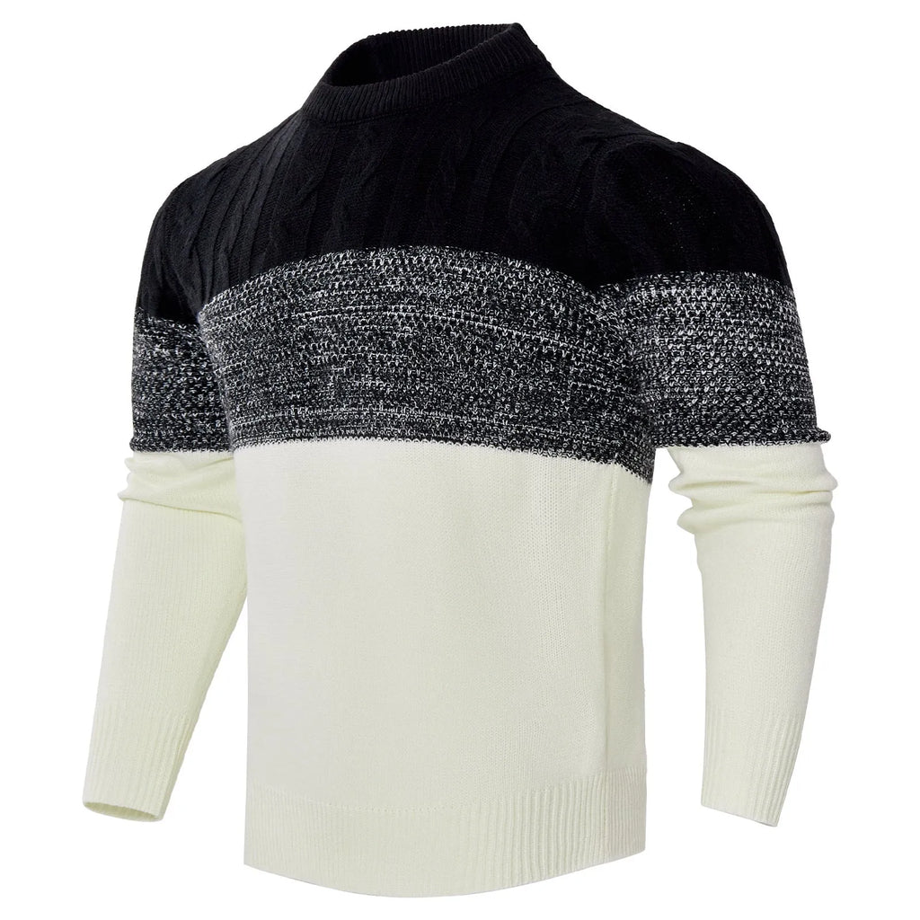Men's knitted pullover sweater in various sizes for winter wear