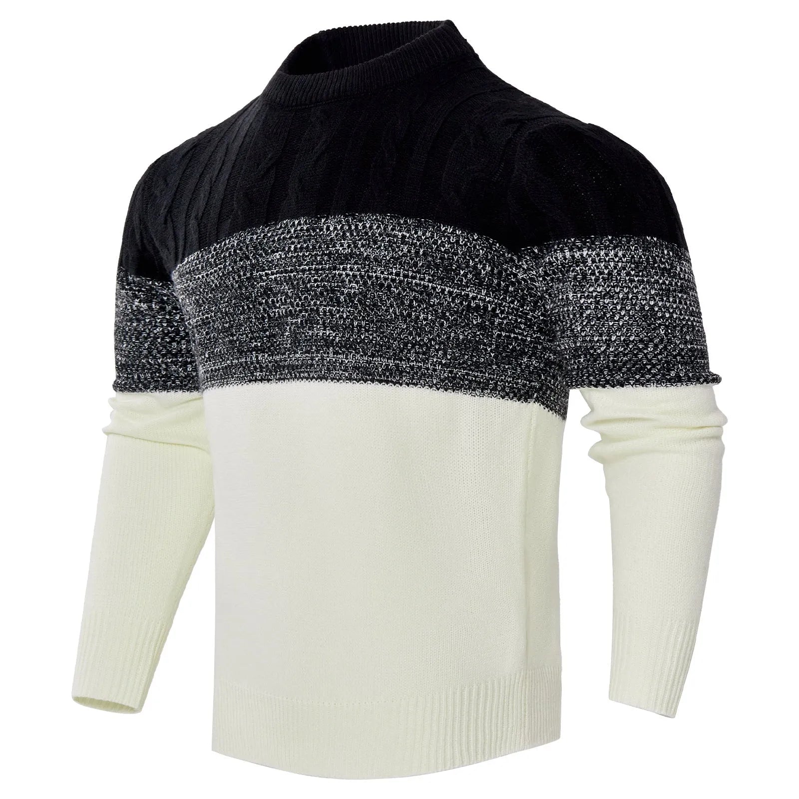 Men's knitted pullover sweater in various sizes for winter wear