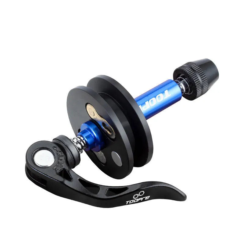 Aluminium alloy bicycle chain holder tool for washing compatible with Shimano and SRAM chains.