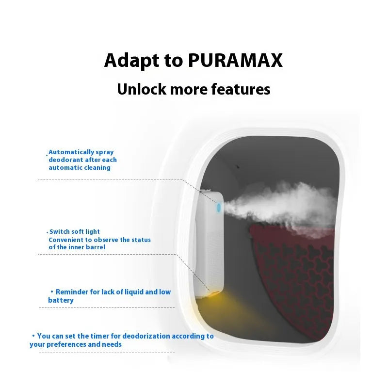 Xiaopei smart pet odour removal machine with external bracket and purification liquid bottles
