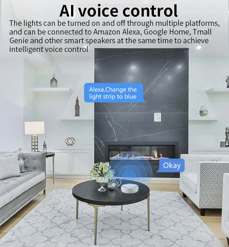 GU10 smart LED spotlight bulb with Wi-Fi and RGBCCT colour changing capabilities