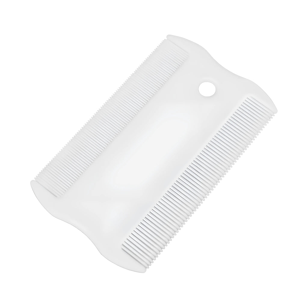 Double-sided pet flea comb with dense teeth measuring 0.85cm by 5cm for cat and dog grooming