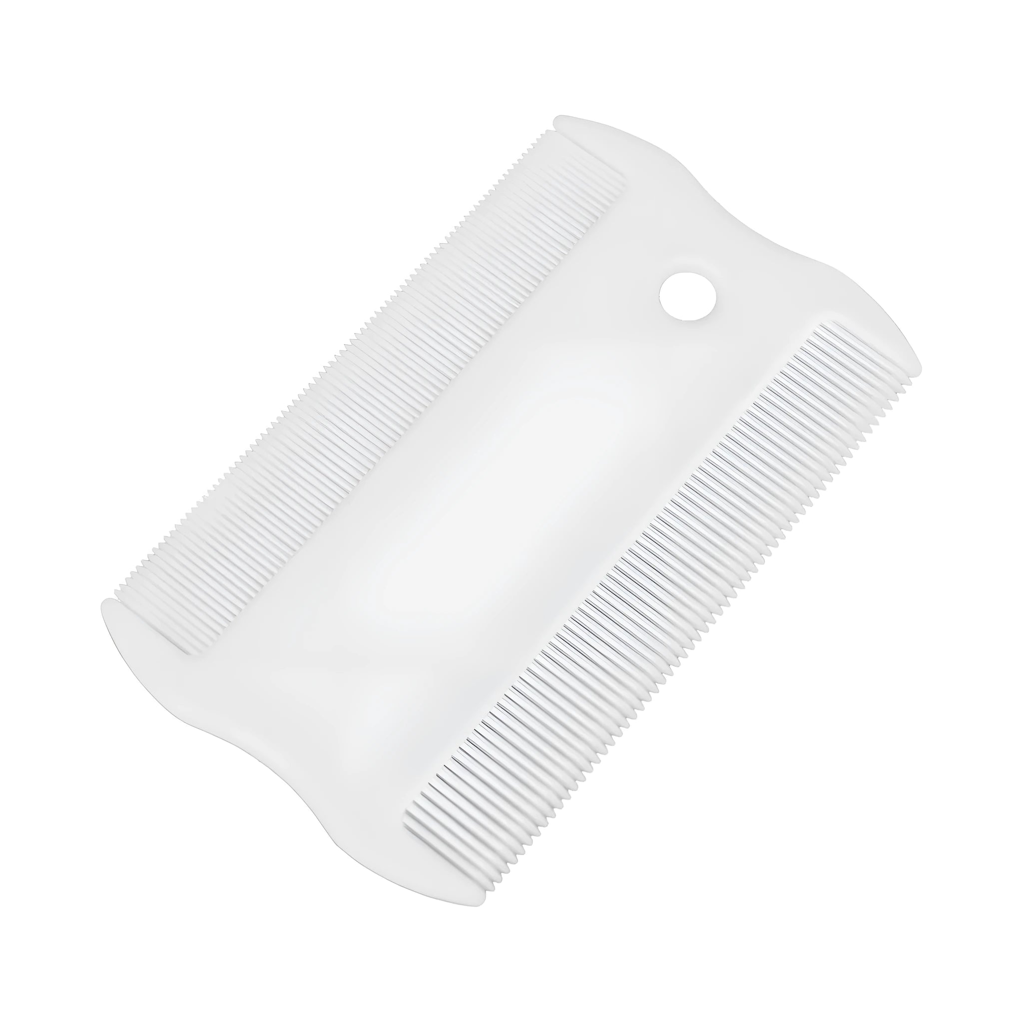 Double-sided pet flea comb with dense teeth measuring 0.85cm by 5cm for cat and dog grooming