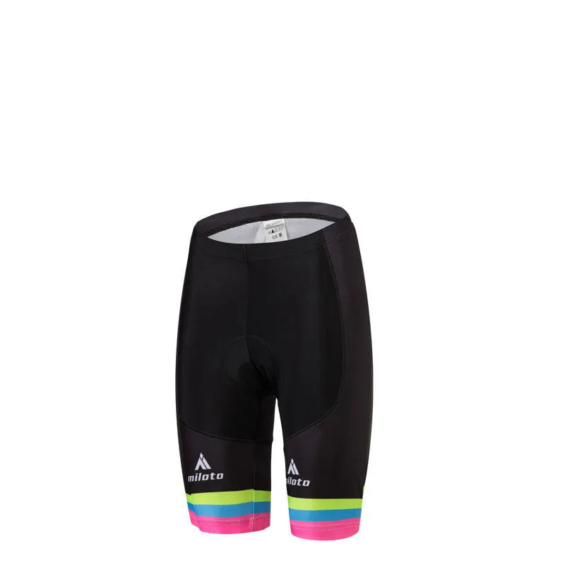 Falina Flamboyant men's summer cycling kit in black with moisture-wicking polyester Leica fabric