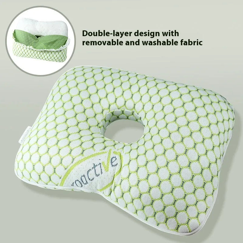 Beauty salon single hole ear pillow in New Chinese style, showing dimensions 39x28x6cm.