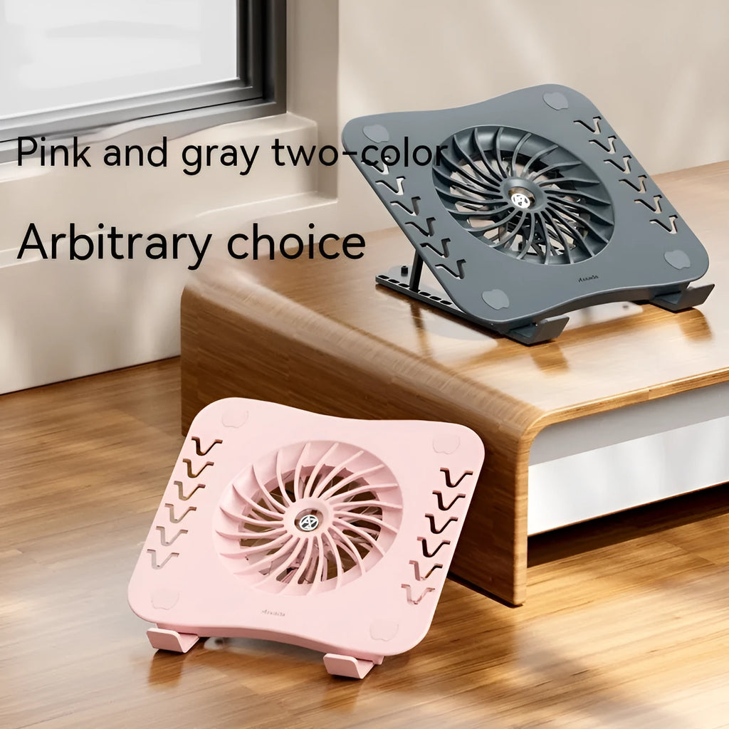 Portable folding notebook radiator in grey, 250x220mm, with USB cable