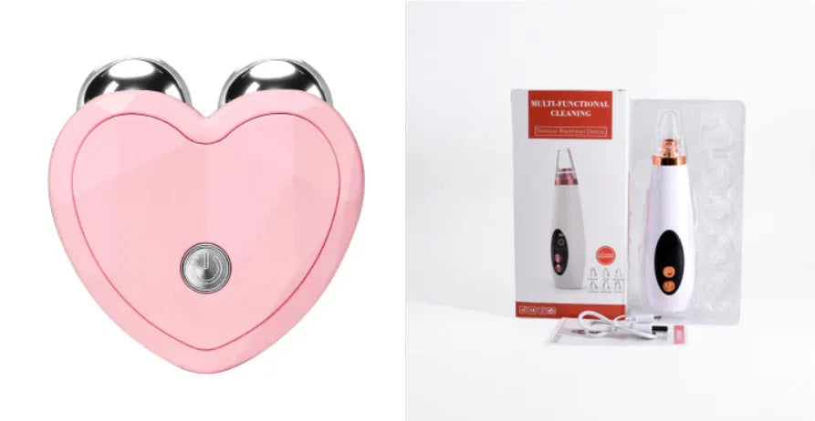 White blackhead pore vacuum cleaner with microcrystalline tip for nose and face cleansing, USB rechargeable