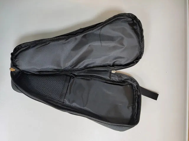 Black cloth storage bag for mobile phone stabilizer and camera accessories.