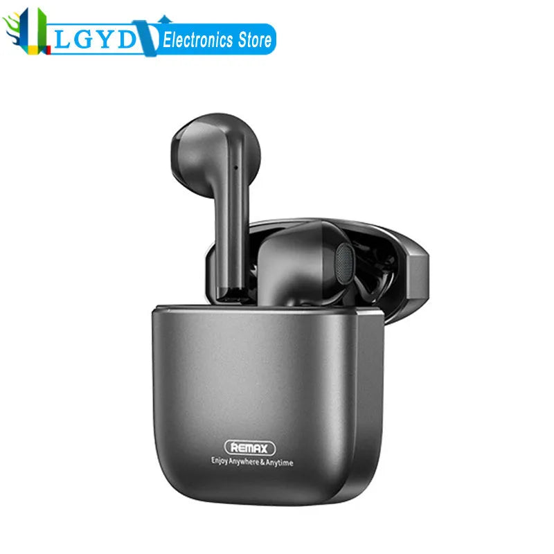REMAX AlloyBuds 1 true wireless earphones black in-ear with charging case ENC noise reduction Bluetooth 5.3