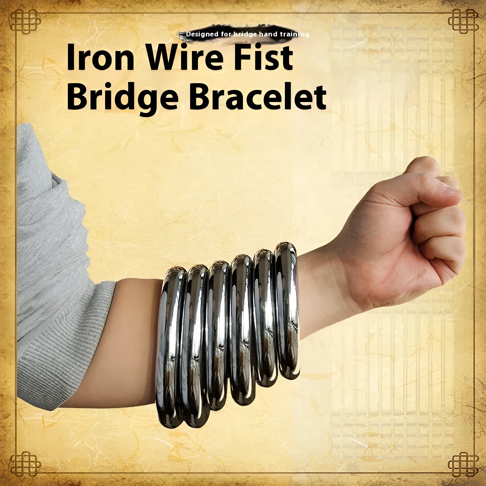 Wing Chun carbon steel training ring with electroplated finish in three size options
