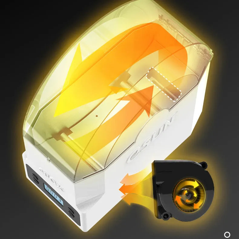 eBOX Lite 3D printing consumables drying storage box with wire heating element.