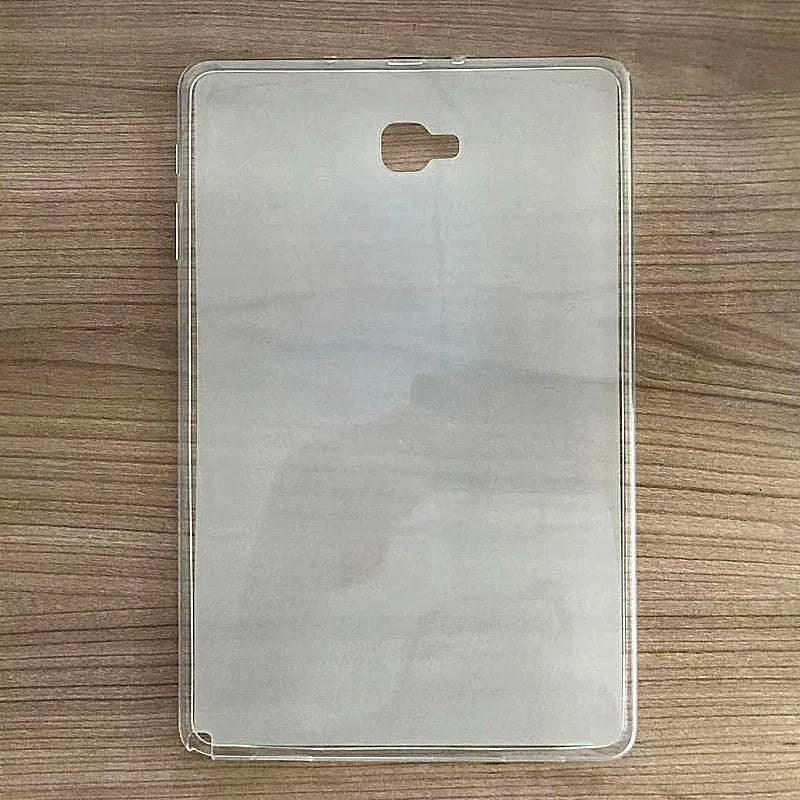 Samsung SM-P580 TAB A6 10-inch TPU soft silicone back cover case in transparent white glossy finish