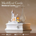 White composite gypsum Medieval castle aromatherapy machine ornament with USB charging cable
