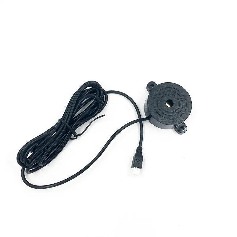 Four ultrasonic parking sensors and a buzzer control unit for a car reversing radar system.
