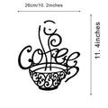 Black wrought iron English letters silhouette wall decoration, 26cm by 28cm.