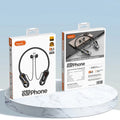 Neck-mounted Bluetooth headset in sports style, ABS TPE construction, digital display, 10m range, colour blue