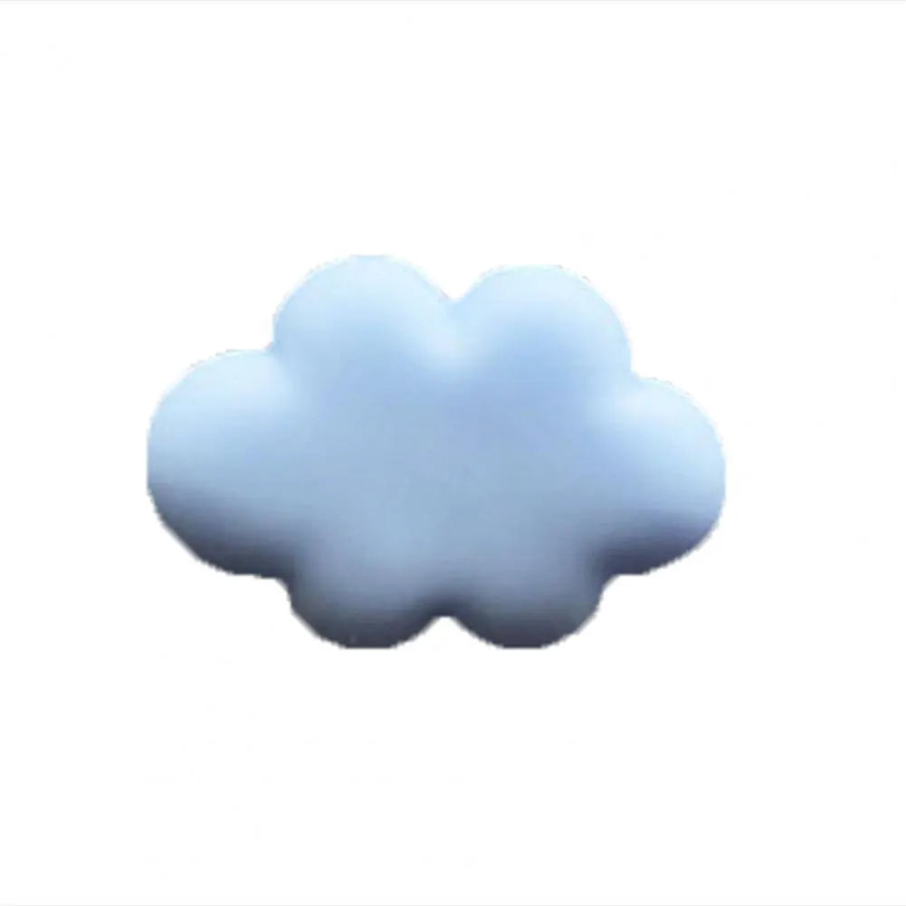 Resin cartoon Baiyun cloud car air freshener clip in light green, shown attached to a car air vent.